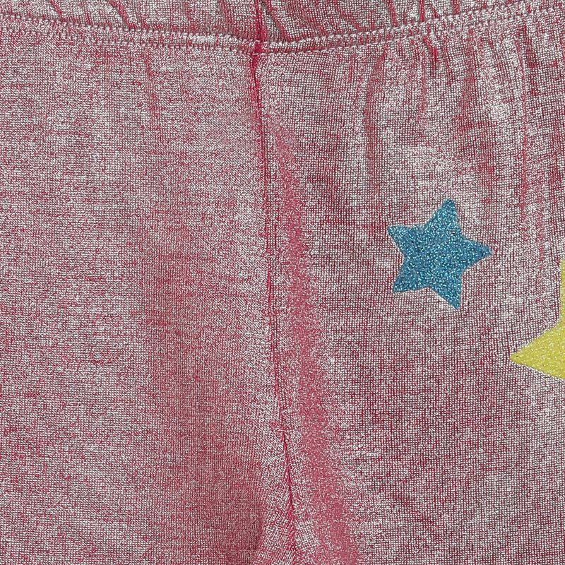 Girls Dark Pink 2 Pc Set T-shirt with Pedal Pusher image number 5